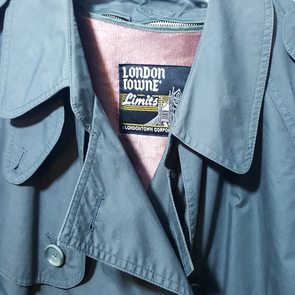 Dark grey trench coat London towne limits 42 reg - Picture 2 of 8